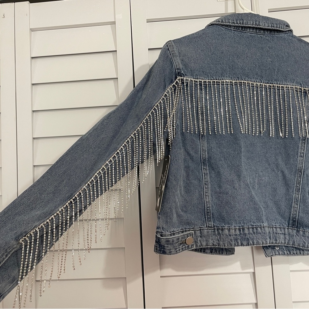 Denim Jacket with Fringe Detailing - Picture 3 of 3